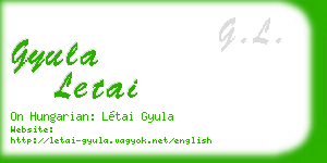 gyula letai business card